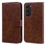 For Samsung Galaxy S23+ 5G Skin Feeling Oil Leather Texture PU + TPU Phone Case(Brown)