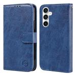 For Samsung Galaxy S23 FE Skin Feeling Oil Leather Texture PU + TPU Phone Case(Dark Blue)