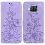 For Xiaomi Mi 10T Lite 5G / Mi 10i 5G Lily Embossed Leather Phone Case(Purple)