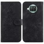 For Xiaomi Mi 10T Lite 5G / Mi 10i 5G Lily Embossed Leather Phone Case(Black)