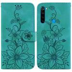For Xiaomi Redmi Note 8T Lily Embossed Leather Phone Case(Green)