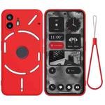 For Nothing Phone 2 Pure Color Liquid Silicone Shockproof Phone Case(Red)