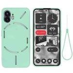 For Nothing Phone 2 Pure Color Liquid Silicone Shockproof Phone Case(Green)