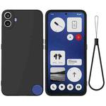 For Nothing CMF Phone 1 Pure Color Liquid Silicone Shockproof Phone Case(Black)