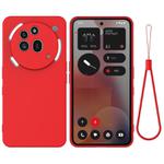 For Nothing Phone 3a Pro Pure Color Liquid Silicone Shockproof Phone Case(Red)