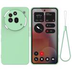For Nothing Phone 3a Pro Pure Color Liquid Silicone Shockproof Phone Case(Green)