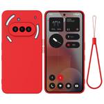 For Nothing Phone 3a Pure Color Liquid Silicone Shockproof Phone Case(Red)