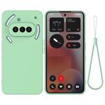 For Nothing Phone 3a Pure Color Liquid Silicone Shockproof Phone Case(Green)