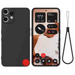 For Nothing CMF Phone 2 Pro Solid Color Liquid Silicone Dropproof Full Coverage Phone Case(Black)