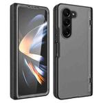For Samsung Galaxy Z Fold5 Frosted PC+TPU Folding Phone Case with Hinge(Black)