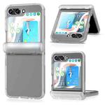 For Samsung Galaxy Z Flip5 Frosted PC+TPU Folding Phone Case with Hinge(Transparent)