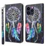 For iPhone 15 Pro Max 3D Painted Leather Phone Case(Colorful Dreamcatcher)