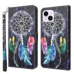 For iPhone 15 Plus 3D Painted Leather Phone Case(Colorful Dreamcatcher)