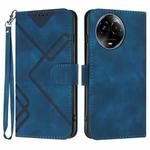 For Realme 11 Line Pattern Skin Feel Leather Phone Case(Royal Blue)