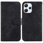 For Xiaomi Redmi 12 Little Tiger Embossed Leather Phone Case(Black)