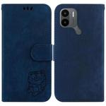 For Xiaomi Redmi A1+ 4G Global Little Tiger Embossed Leather Phone Case(Dark Blue)