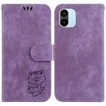For Xiaomi Redmi A1 / A2 Little Tiger Embossed Leather Phone Case(Purple)