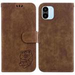 For Xiaomi Redmi A1 / A2 Little Tiger Embossed Leather Phone Case(Brown)