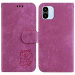 For Xiaomi Redmi A1 / A2 Little Tiger Embossed Leather Phone Case(Rose Red)