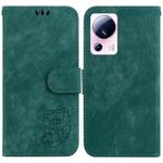 For Xiaomi 13 Lite / Civi 2 Little Tiger Embossed Leather Phone Case(Green)