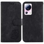 For Xiaomi 13 Lite / Civi 2 Little Tiger Embossed Leather Phone Case(Black)