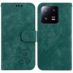For Xiaomi 13 Pro Little Tiger Embossed Leather Phone Case(Green)