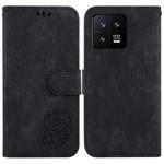 For Xiaomi 13 5G Little Tiger Embossed Leather Phone Case(Black)