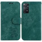 For Redmi Note 11 Pro 4G/5G Global Little Tiger Embossed Leather Phone Case(Green)