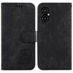 For Xiaomi Poco M4 5G Little Tiger Embossed Leather Phone Case(Black)