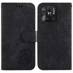 For Xiaomi Redmi 10C Little Tiger Embossed Leather Phone Case(Black)