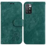 For Xiaomi Redmi 10 / 10 Prime Little Tiger Embossed Leather Phone Case(Green)