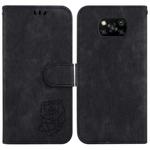 For Xiaomi Poco X3 NFC / X3 Pro Little Tiger Embossed Leather Phone Case(Black)