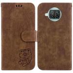 For Xiaomi Mi 10T Lite 5G / Mi 10i 5G Little Tiger Embossed Leather Phone Case(Brown)