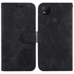 For Xiaomi Redmi 9C Little Tiger Embossed Leather Phone Case(Black)
