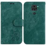 For Xiaomi Redmi Note 9 / 10X 4G Little Tiger Embossed Leather Phone Case(Green)