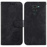 For Xiaomi Redmi Note 9 / 10X 4G Little Tiger Embossed Leather Phone Case(Black)