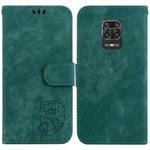 For Redmi Note 9 Pro / 9 Pro Max Little Tiger Embossed Leather Phone Case(Green)