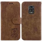 For Redmi Note 9 Pro / 9 Pro Max Little Tiger Embossed Leather Phone Case(Brown)