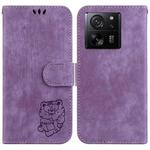 For Xiaomi 13T / 13T Pro / Redmi K60 Ultra Little Tiger Embossed Leather Phone Case(Purple)