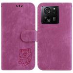 For Xiaomi 13T / 13T Pro / Redmi K60 Ultra Little Tiger Embossed Leather Phone Case(Rose Red)