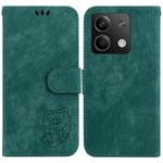 For Xiaomi Redmi Note 13 5G Little Tiger Embossed Leather Phone Case(Green)