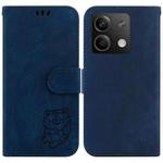 For Xiaomi Redmi Note 13 5G Little Tiger Embossed Leather Phone Case(Dark Blue)