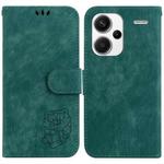 For Xiaomi Redmi Note 13 Pro+ 5G Little Tiger Embossed Leather Phone Case(Green)