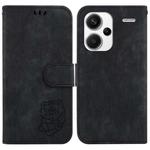 For Xiaomi Redmi Note 13 Pro+ 5G Little Tiger Embossed Leather Phone Case(Black)