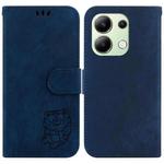 For Xiaomi Redmi Note 13 4G Global Little Tiger Embossed Leather Phone Case(Dark Blue)