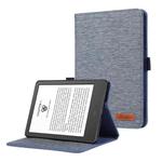 For Amazon Kindle Paperwhite 5 2021 Cloth Texture Horizontal Flip PU + TPU Tablet Case(Deep Blue)