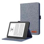 For Amazon Kindle 11th 2022 / Kindle 6 Cloth Texture Horizontal Flip PU + TPU Tablet Case(Deep Blue)