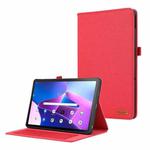 For Lenovo Tab M10 5G 10.6 Horizontal Flip TPU + Fabric PU Leather Tablet Case(Red)