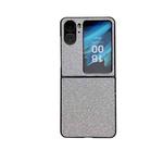 For OPPO Find N2 Flip Gradient Color Glitter Shockproof Protective Phone Case(Grey)