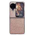 For OPPO Find N3 Flip Gradient Color Glitter Shockproof Protective Phone Case(Rose Gold)